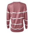 thumbnail image 4 of Pntutb moda mujer cuello redondo manga larga camiseta otoño estampado blusa suelta tops Pntutb Pntutb-4497, 4 of 5