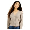 thumbnail image 3 of INC Womens Beige Long Sleeve Open Cardigan Button Up Sweater Size: XL, 3 of 4