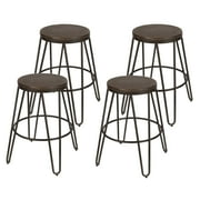 Kate and Laurel Tully Backless Bar Stools Set of 4 by Uniek