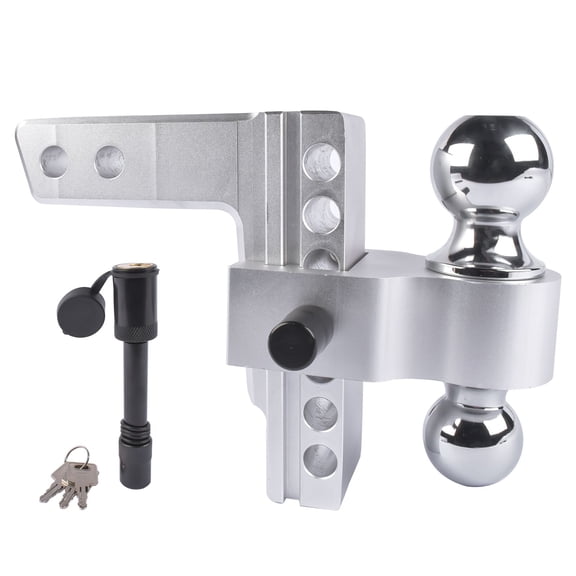 Adjustable 2" Trailer Hitch with 6" Drop/Rise – Aluminum Shank, Universal Receiver for Trailers, RVs, & Towing – SKU: 59987262