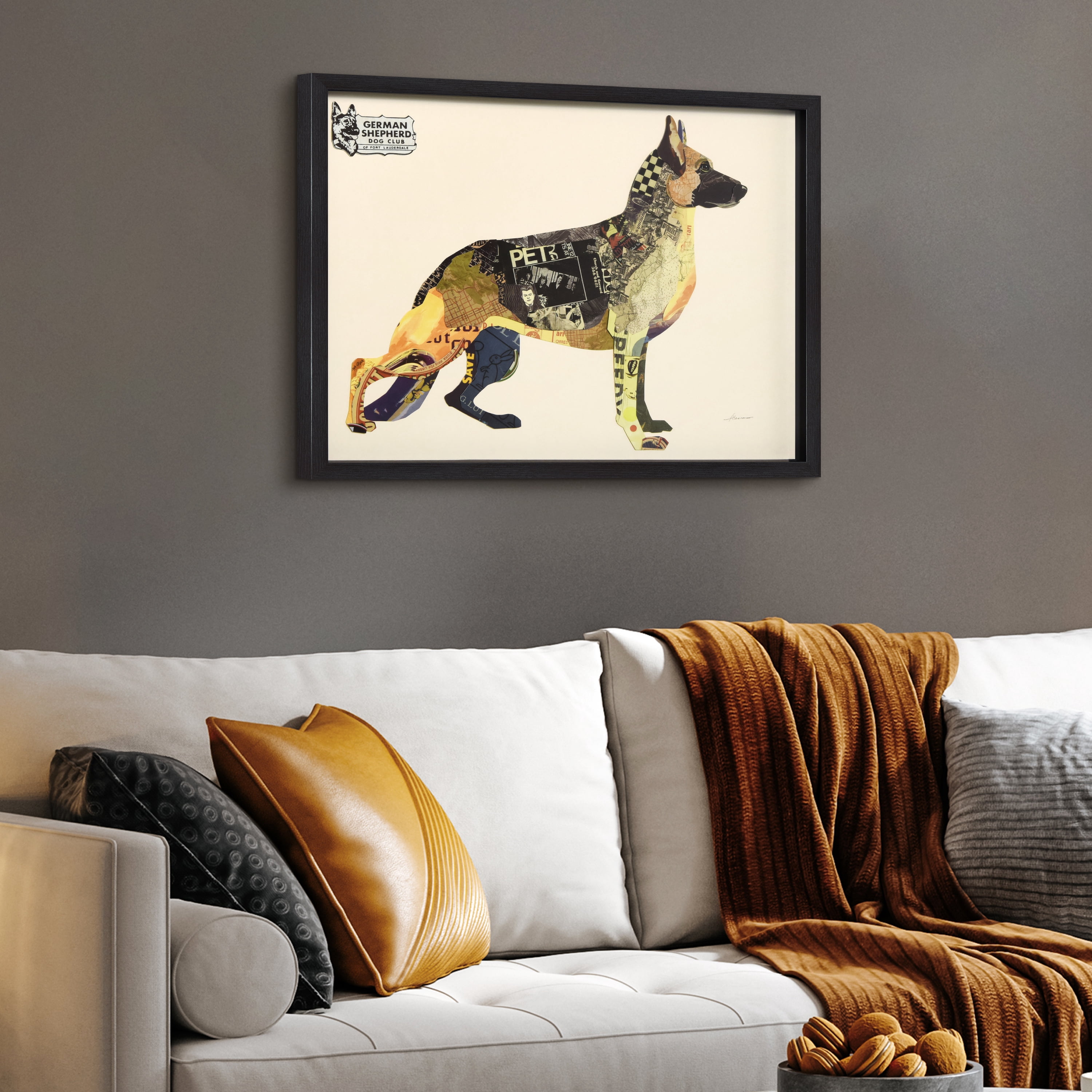Empire Art Dog Animals & Insects Framed Mixed Media Art, by Alex Zeng