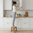 thumbnail image 6 of CONSDAN Step Stool, USA Grown Oak, Handcrafted Solid Wood Stool, 9" Low Stool(Chocolate), 6 of 8