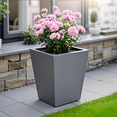 thumbnail image 2 of MAYEERTY 18*16*16" Gray Modern Metal Cone Planter with Drainage Hole for Outdoor Gardening, Patio & Balcony, 2 of 9