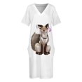 thumbnail image 4 of Foxy Friends: Vestido holgado gris claro con bolsillos Vestidos de mujer Ropa de playa, 4 of 7