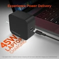 thumbnail image 3 of Hypergear SpeedBoost 45W USB-C PD Laptop Wall Charger with PPS | Black, 3 of 6