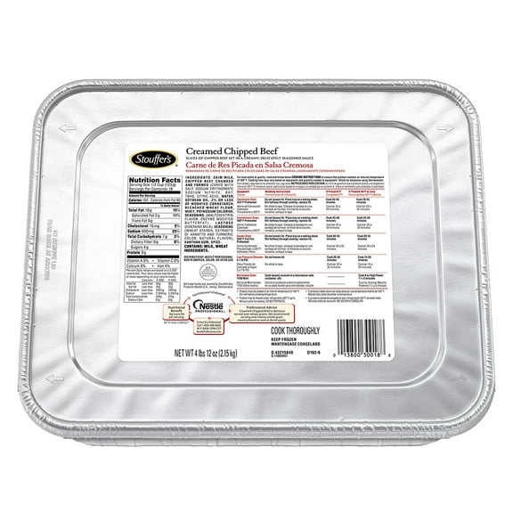 Nestle Stouffers Creamed Chipped Beef, 76 Ounce - 4 per case.