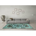 thumbnail image 3 of Ahgly Company Indoor Rectangle Persian Light Blue Traditional Area Rugs, 4' x 6', 3 of 4