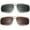 Dark Green+tea-colored, variant on 2 pack Polarized Unisex Clip on Flip up Sunglasses over Prescription and Reading Glasses Frames UV390
