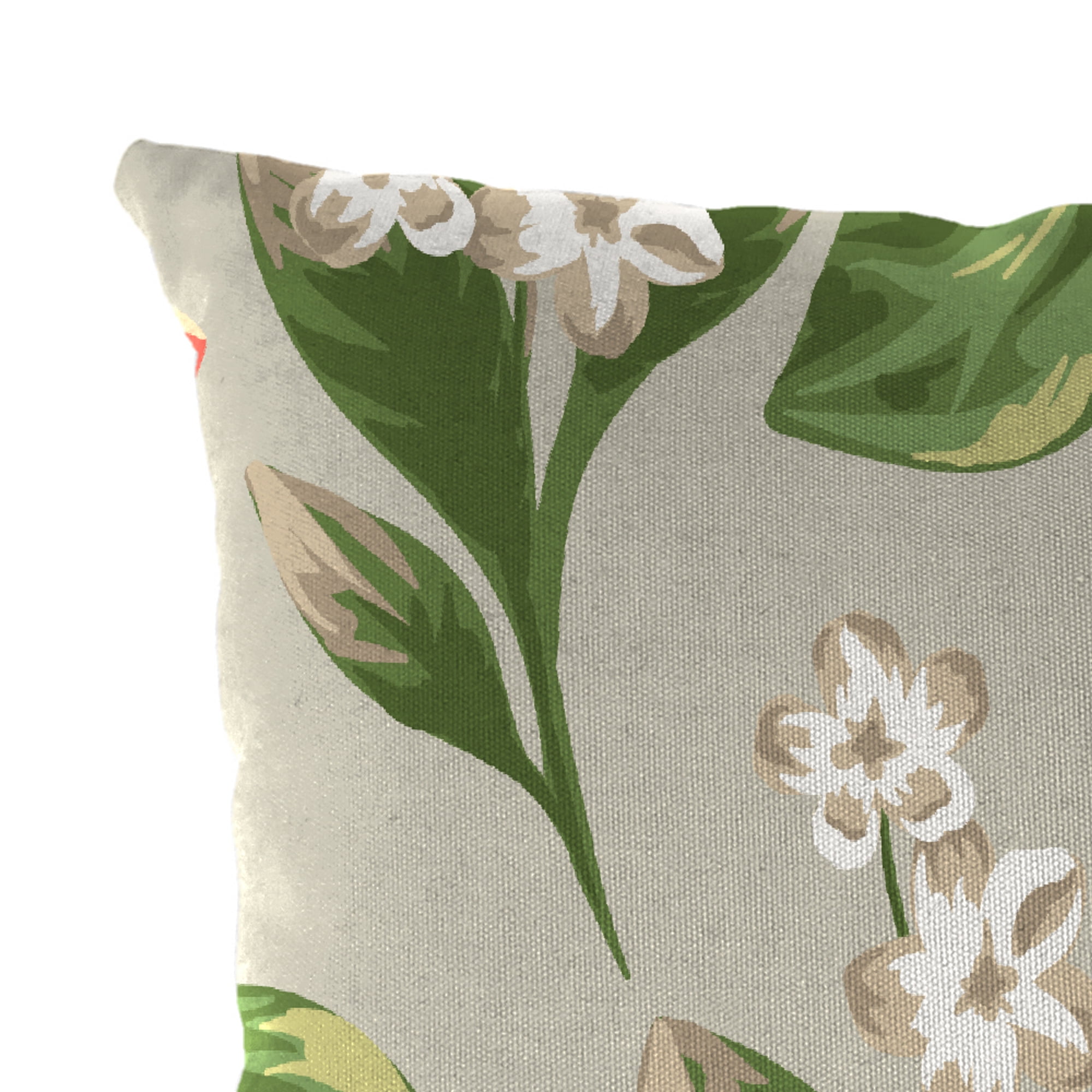 Jordan Manufacturing 12" x 18" Tori Cedar Grey Floral Rectangular Outdoor Lumbar Throw Pillow (2 Pack)