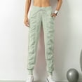 thumbnail image 2 of Tiqkatyck Workout Leggings for Women, Womenswear Sports Loose Running Yoga Fitness Quick Dry Pocket Casual Nine Bound Leg Pants, Yoga Pants Mint Green S, 2 of 5