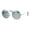 silver mirror, variant on Womens Retro Foliage Jewel Trim Round Circle Lens Hippie Sunglasses Silver Smoke