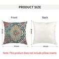 thumbnail image 3 of Boho Pillow Cover 20x20 Vintage Throw Pillow Covers Bohemian Antique Ethnic Decorative Pillow Cases Home Decor Square Linen Pillowcase, Green Orange, 3 of 6