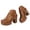 Brown, variant on Modisza Women Platform Chunky Heels Open Toe High Block Heeled Dress Shoes Adjustable Ankle Strap Summer Pumps for Vacation Size 9 Brown