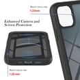 thumbnail image 5 of 1 paquete para iPhone 13 de 6,1 pulgadas con protector de pantalla integrado antiarañazos, funda resistente de 360 ​​grados, parte trasera transparente, película PET frontal de cielo estrellado 3 en 1 (negro) JM, 5 of 5