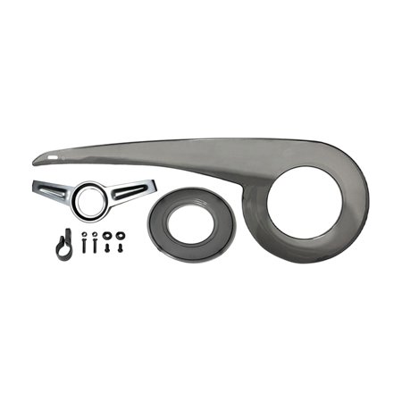 Bike Chain Cover Protective Universal Bike Chain Guard for Cycling Bicycling Argent Whole Set