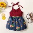 thumbnail image 3 of TZEWGL Printed Backless Sunflower Suspender Jumpsuit For Toddler Hot Spring Vacation Beach size 6-9M, 3 of 5