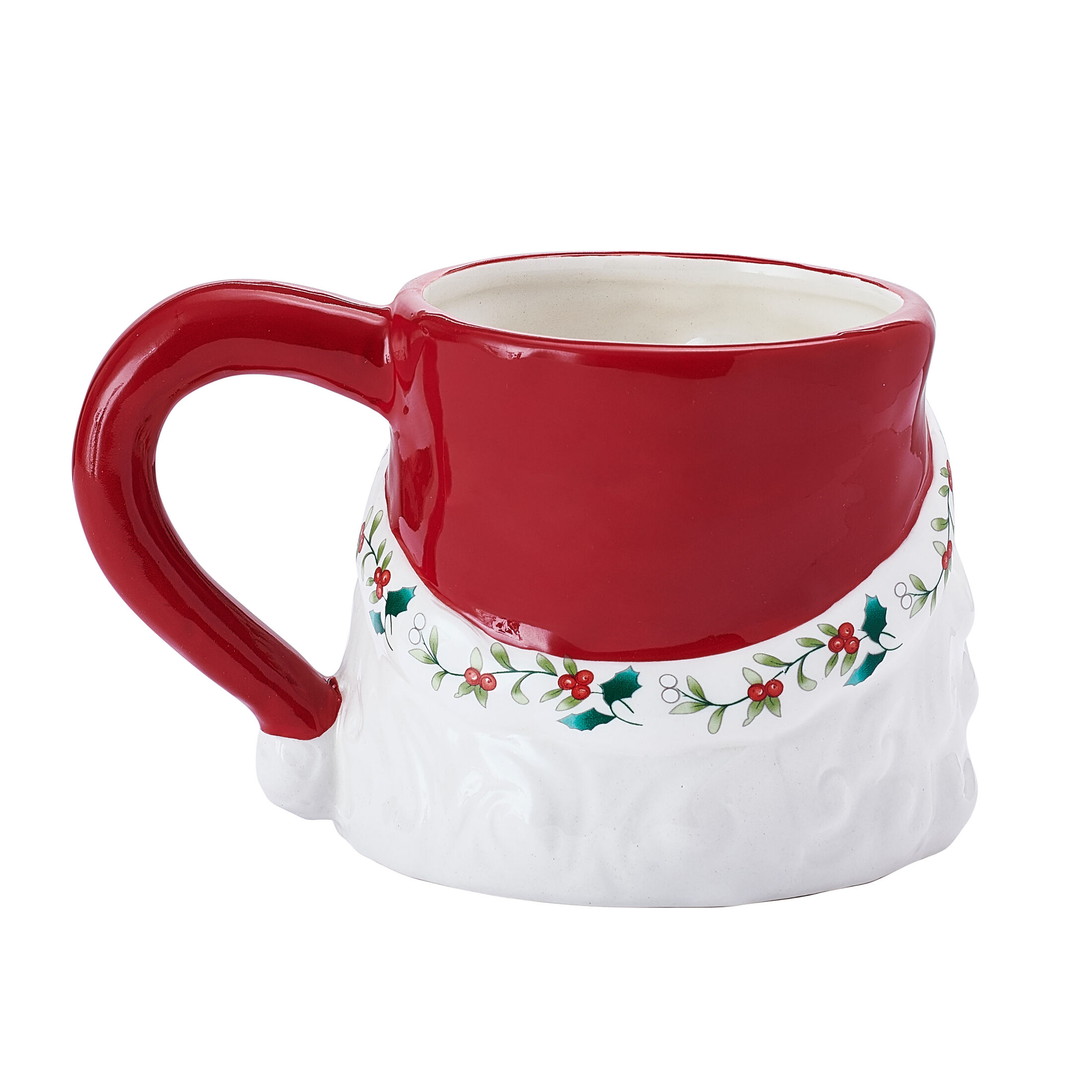 Pfaltzgraff Winterberry Stoneware 16 oz Santa Mug