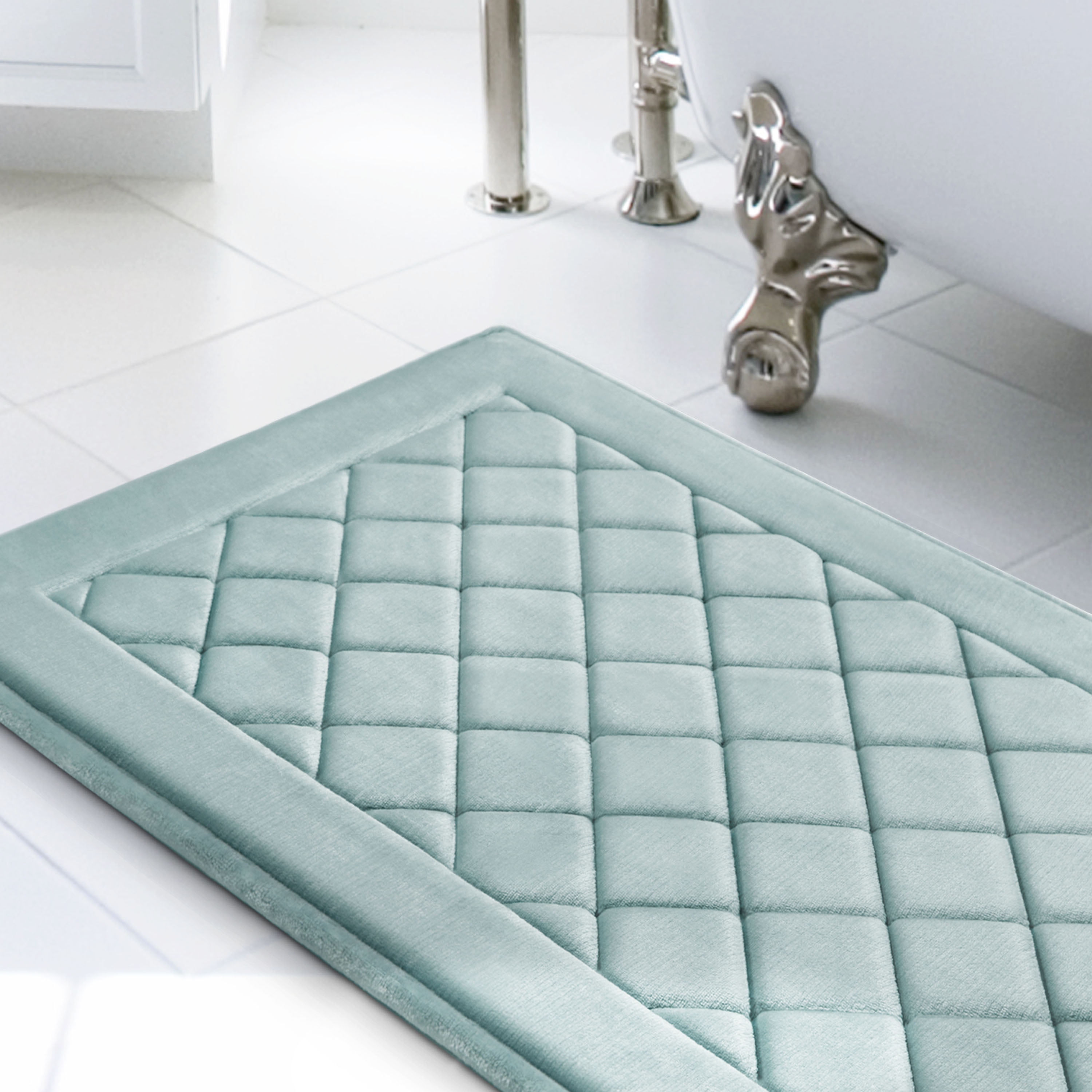 Smart Dry Ultra Fast Drying Memory Foam 21x34 Bath Mat in Brown, NEW rug