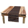 thumbnail image 1 of Ethnic Table Runner, Horizontal Borders from Primitive Cultures Art Inspirations Traditional, Dining Room Kitchen Rectangular Runner, 3 Sizes, by Ambesonne, 1 of 2