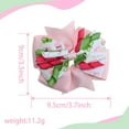 thumbnail image 2 of JoyBowie 4 pack 3.7 inch ladybug print hair bows, layered ruffle grosgrain ribbon baby bows with clips for girls toddlers, 2 of 10
