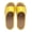 Bright yellow, variant on Unisex Slide Sandals, Open Toe House Slippers with Linen Insole for Indoor Outdoor