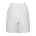 thumbnail image 5 of hotojiny Women's Linen Pants Casual Wide Leg Straight Loose Shorts Lounge Pull on Solid Color Shorts with Pockets, 5 of 7