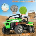 thumbnail image 5 of VIBESPARK 24V 2-Seater Ride on Toys with Remote Control, 6 Wheeler Ride on UTV, 4WD Electric Dump Truck, Motorized Riding Toys w/ Bluetooth, MP3, Music, Battery Display, Suspension, Shovel, 5MPH, 5 of 12