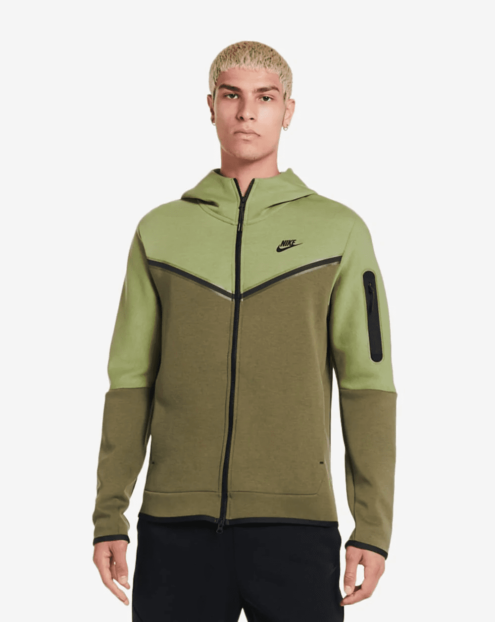 Nike Sportswear Alligator/Medium Olive/Black Tech Fleece Full-Zip ...