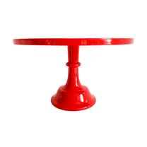 Red Melamine Pedestal Cake Stand  Durable Cupcake & Dessert Display for Parties & Events