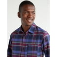 thumbnail image 4 of Free Assembly Men's Stretch Oxford Tartan Shirt with Long Sleeves, Sizes XS-3XL, 4 of 7