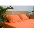 thumbnail image 4 of Mezzati Brushed Microfiber Bed Sheet Set - Ultra Soft and Lightweight for Ultimate Sleep Comfort, Wrinkle Free and Color Fade Resistant, 3pc Persimmon Orange Twin, 4 of 5