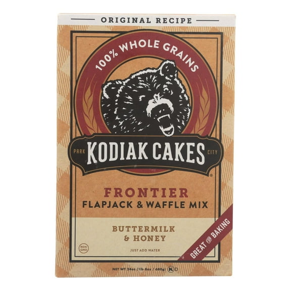 Kodiak Cakes Flapjack and Waffle Mix - Buttermilk and Honey - Case of 6 - 24 oz.