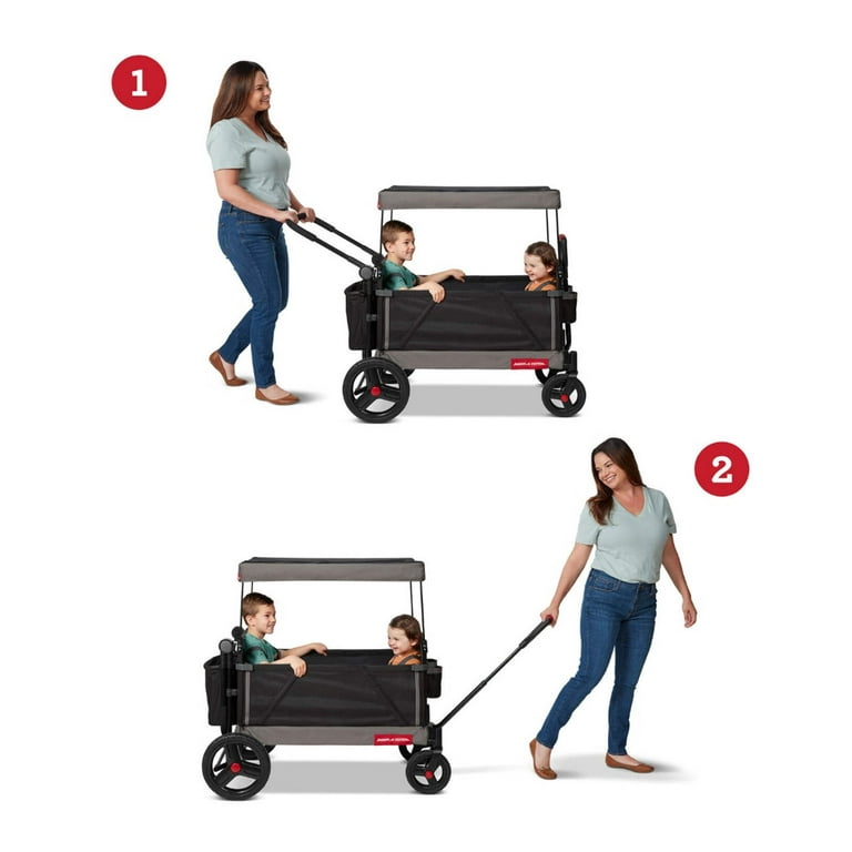 2697❣️ ラジオフライヤー　RADIO FLYER TRAV-LER Radio Flyer Trav'ler Stroll 'N Wagon with Cover, 120 lbs - Walmart.com