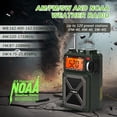 thumbnail image 3 of Jazmm Solar Emergency Radio with 4000mAh Power Bank, Hand Crank & Bluetooth 5.0, Portable Survival Radio with SOS Alarm/Flashlight, NOAA Weather/FM/AM/SW for Camping, Hiking, Blackouts, 3 of 7
