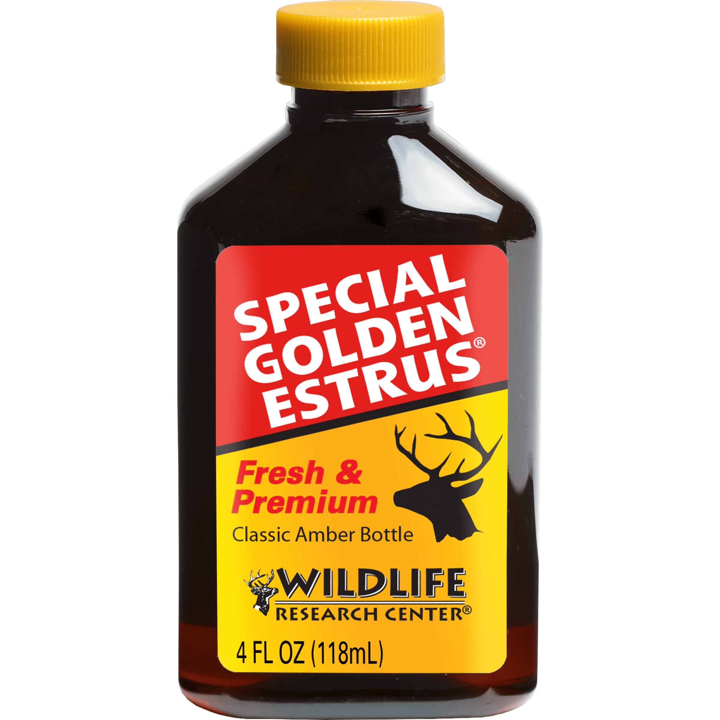 Wildlife Research Center Special Golden Estrus Classic Aber Bottle 4 fl oz Doe Estrous Scent With Sprayer