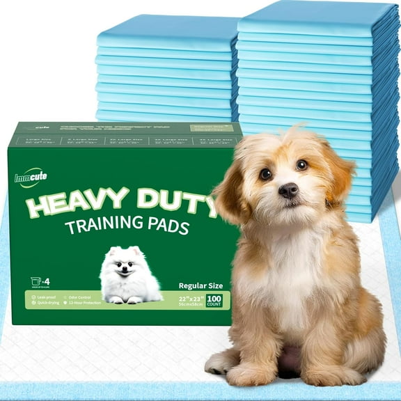 Heavy Duty Puppy Pee Pads 22"x23"-100 Count | Dog Pee Training Pads Super Absorbent & Leak-Proof | Disposable Pet Piddle and Potty Pads for Puppies | Dogs | Doggie| Cats | Rabbits