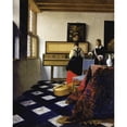 thumbnail image 3 of Vermeer, Johannes 15x18 Black Modern Framed Museum Art Print Titled - The Music Lesson, 3 of 5
