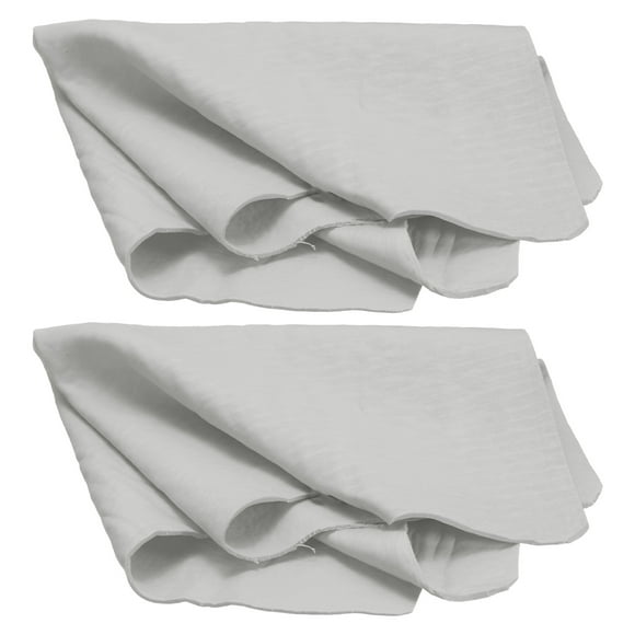 2Pcs Premium Shammy Cloth for Car Drying 26" x 16.9" in Bags, Gray