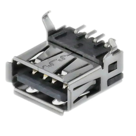 1-292303-1 USB-A (USB TYPE-A) USB 2.0 Receptacle Connector 4 Position Surface Mount, Right Angle; Through Hole :RoHS