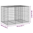 thumbnail image 2 of vidaXL Gabion Basket with Cover 39.4"x19.7"x39.4" Galvanized Iron, 2 of 5