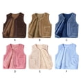 thumbnail image 5 of URMAGIC Boys Girls Polar Fleece Vest Jacket Kids Ligntweight Solid Color Zipper Closure Sleeveless Puffer Down Vest, 5 of 5