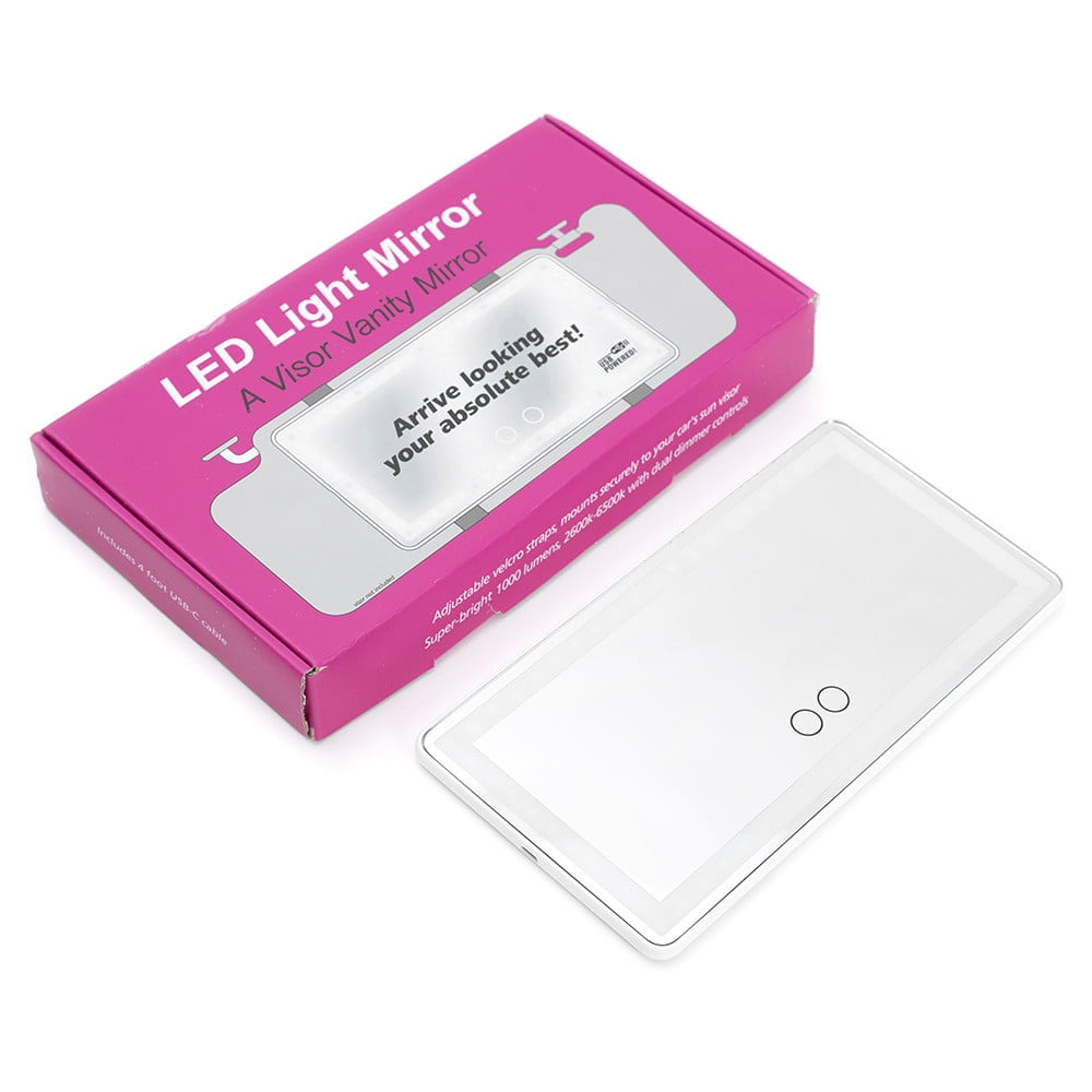 Ycolew Car Visor Lighted Vanity Mirror Car Makeup Mirror with Lights