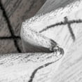 thumbnail image 3 of Unique Loom Matrix Trellis Collection Area Rug - Deco (7' Square White/Gray), 3 of 5