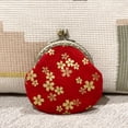 thumbnail image 5 of Wrapables Stylish Decorative Coin Purse, Clasp Wallet, Red Blossoms, 5 of 7