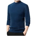 thumbnail image 1 of LOVZFMLL Men's Sweaters, Classic Solid Color Acrylic Turtleneck Ribbed Pullover, Fashion Casual Everyday Layering Shirt, Warm Winter Tops Slim, Fall Clothes, 1 of 9