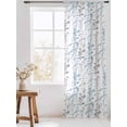 thumbnail image 3 of Sheer Curtains 108 Inches Long, Light Blue Grey Botanical Semi Sheer Curtains Light Filtering Window Treatment, Spring Floral Summer Farmhouse Privacy Voile Drapes for Living Room 52x108 Inch, 3 of 7