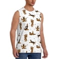 thumbnail image 2 of Yiaed German Shepherd Dog Print Men's Singlet Vests Summer Running Muscle Tank Tops Gym Undershirt Round Neck Sleeveless for man, 2 of 5