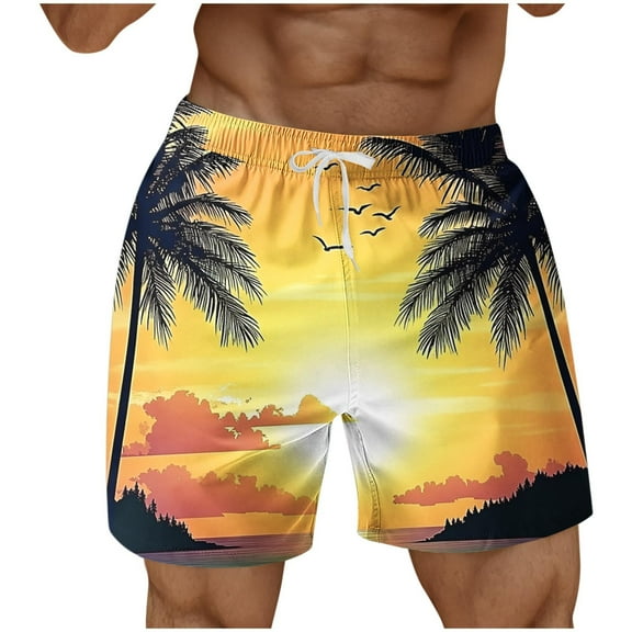 cllios Mens Swim Trunks with Elastic Waisted 9 Inch Stretch Quick Dry Swim Shorts Lightweight Drawstring Pockets Board Shorts Bathing Suits Swimwear