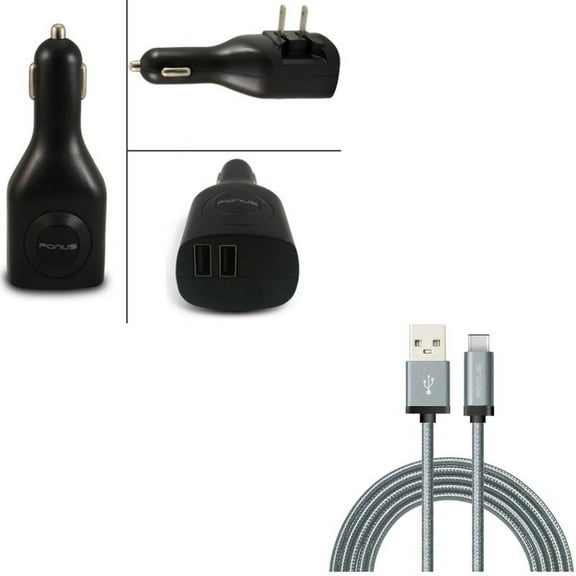 6ft USB Cable   Car Home Charger for Samsung Galaxy Z Fold4/Fold 3 5G/Flip4 Phones - Type-C Charger Cord Power Wire and  2-Port USB 2-in-1 Power Adapter Combo