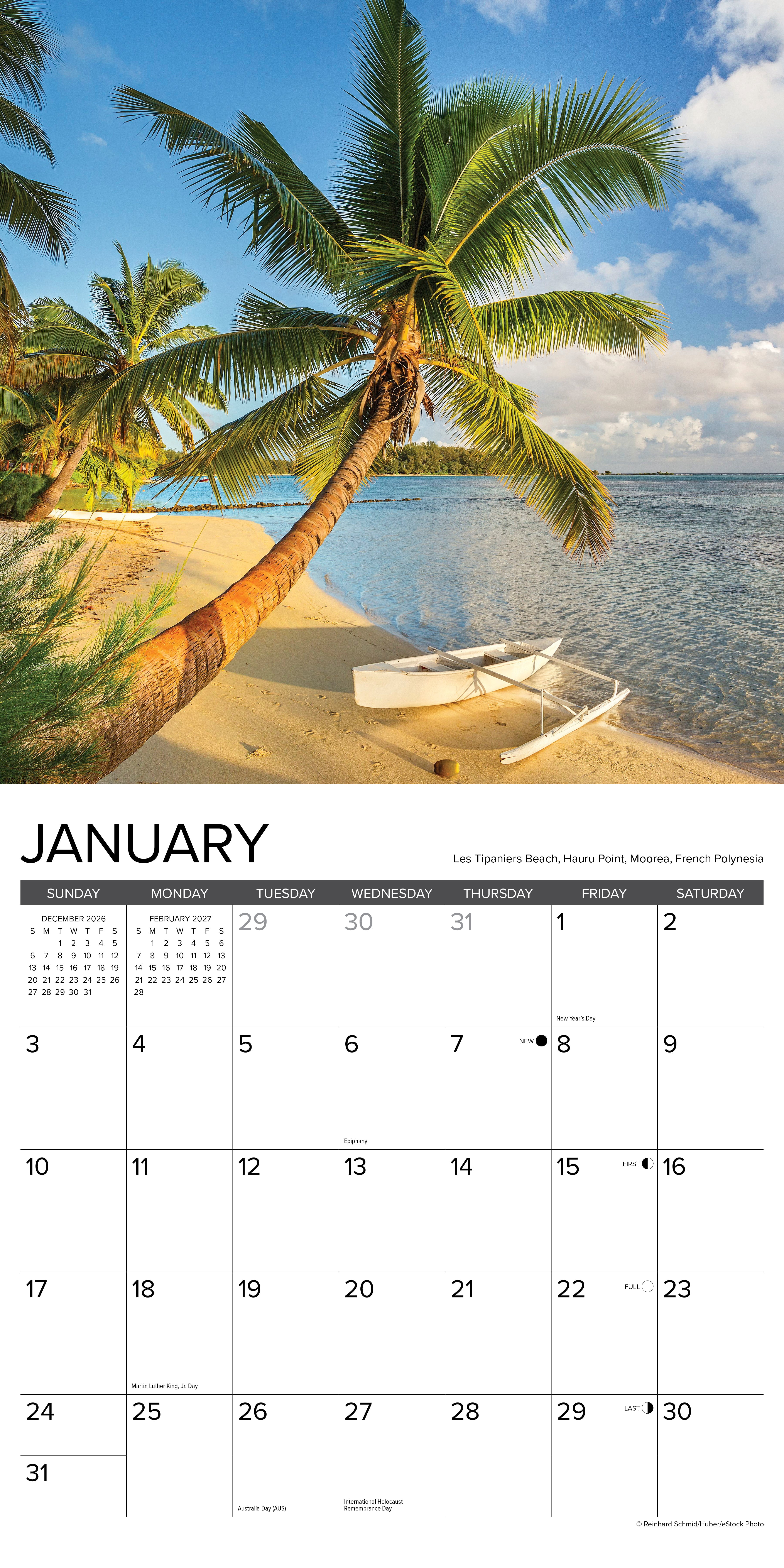 Willow Creek Press, Tropical Islands 2027 Wall Calendar